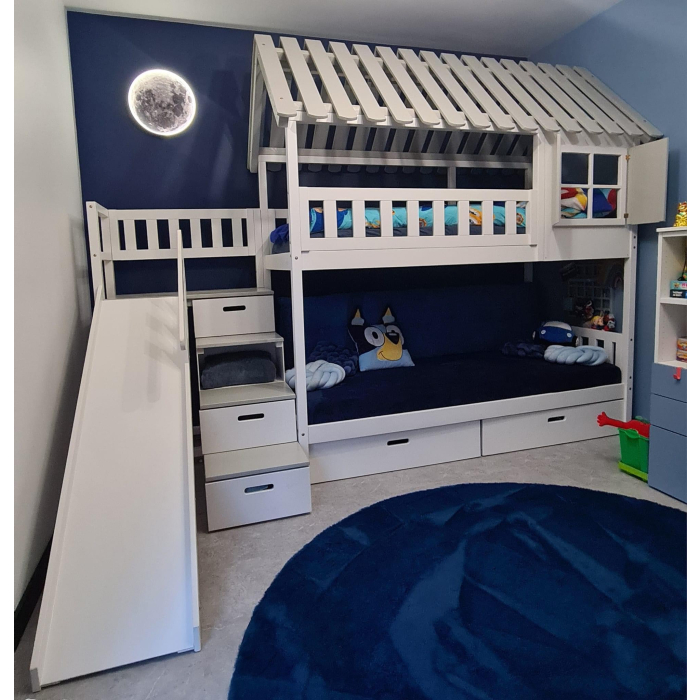 Hoogslaper met bank voor 1 persoon